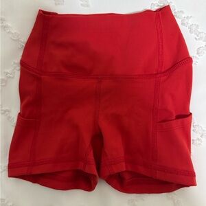 Five Dancewear Red biker shorts